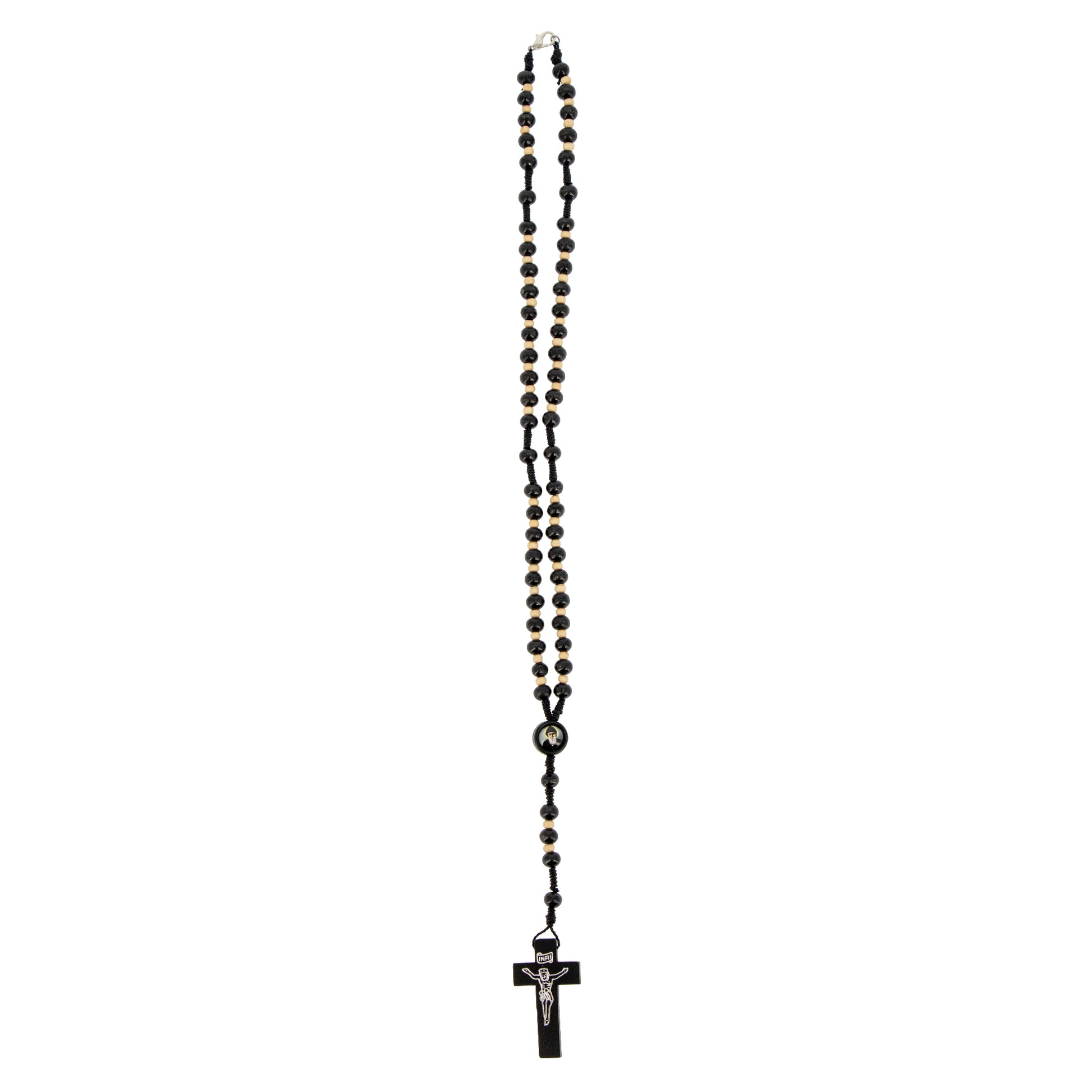 Corona del Rosario San Charbel in legno con chiusura. Indossabile