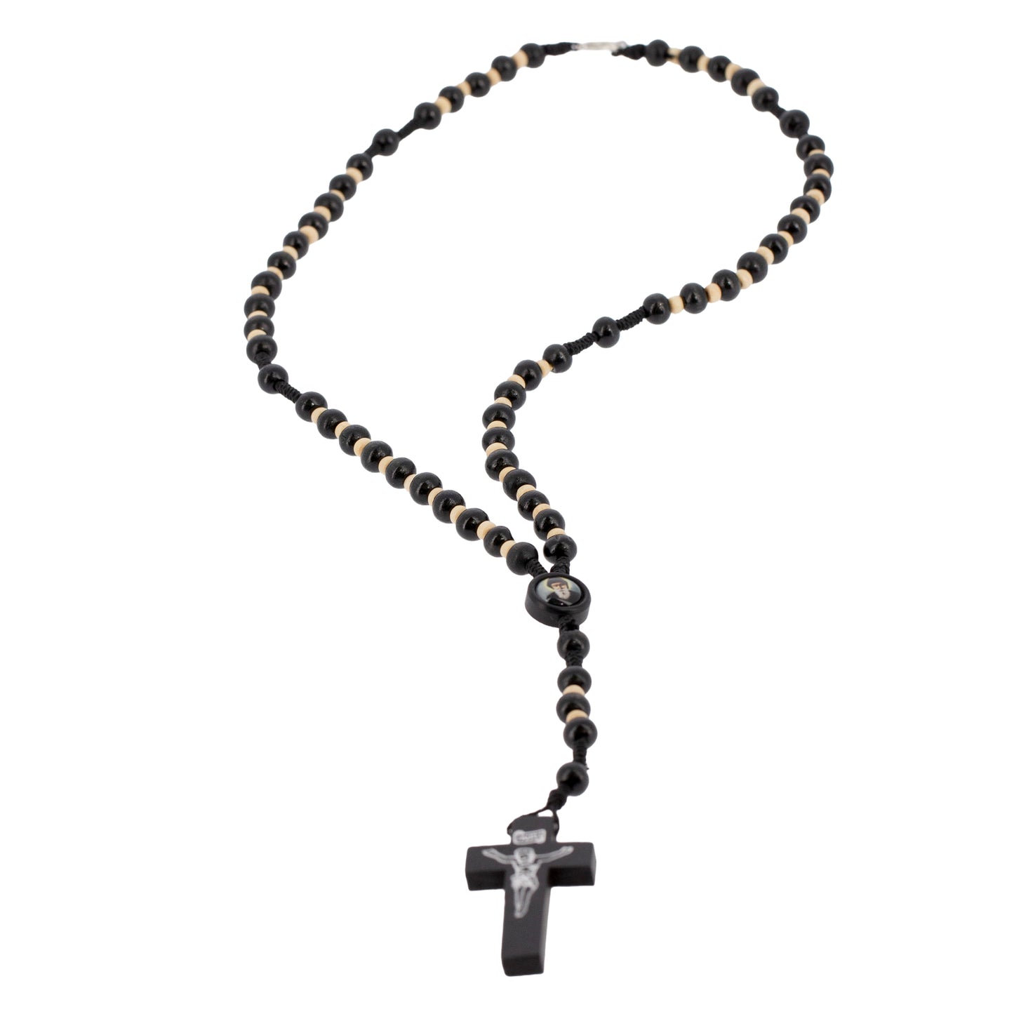 Corona del Rosario San Charbel in legno con chiusura. Indossabile