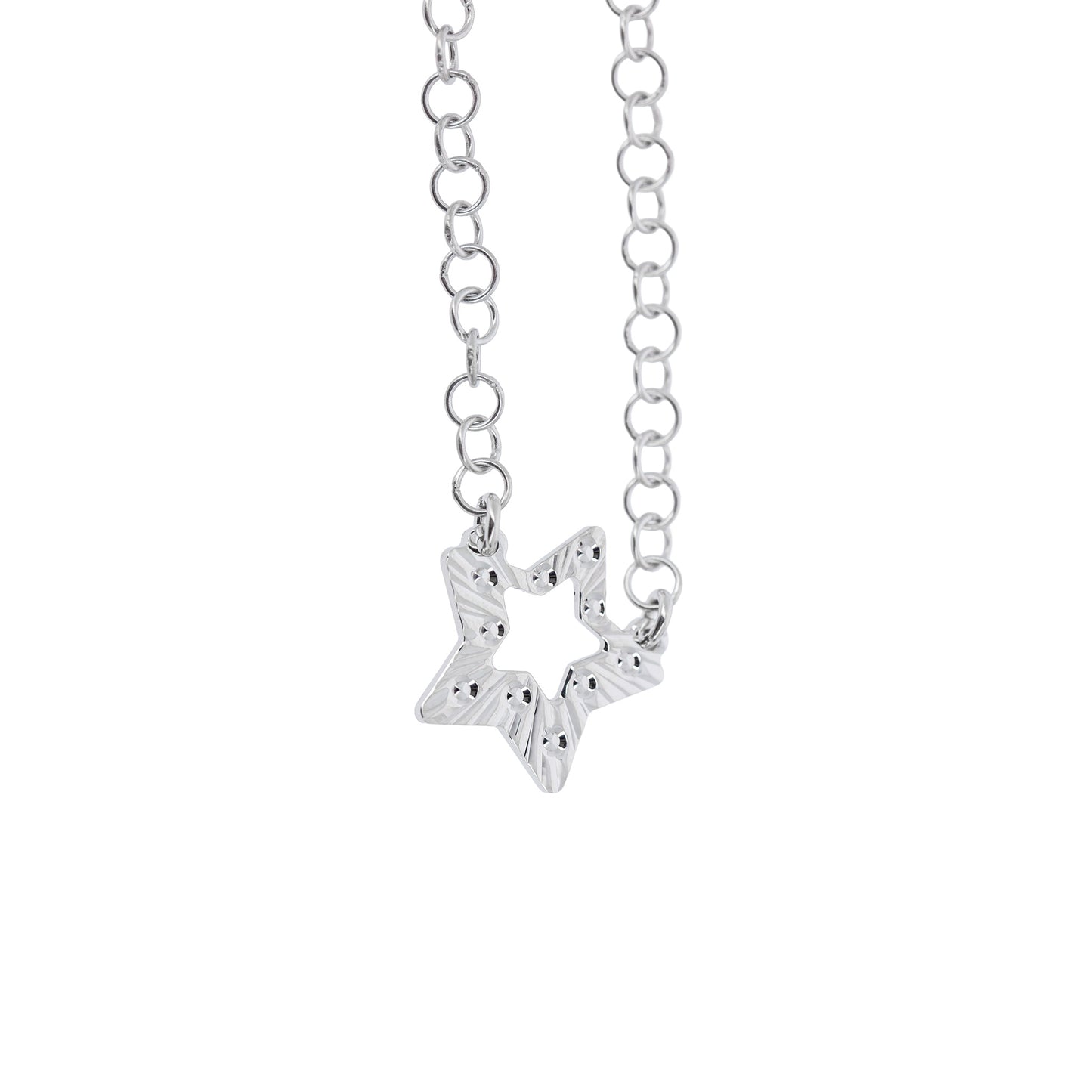 Collana Stella Lavorata in Bronzo 45 cm