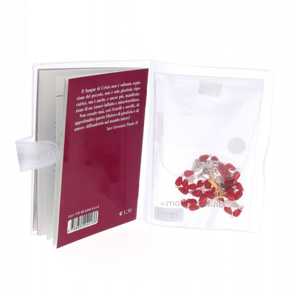 Confezione libro "Coroncina e Novena al Preziosissimo Sangue di Gesù" e Corona del Preziosissimo Sangue di Gesù