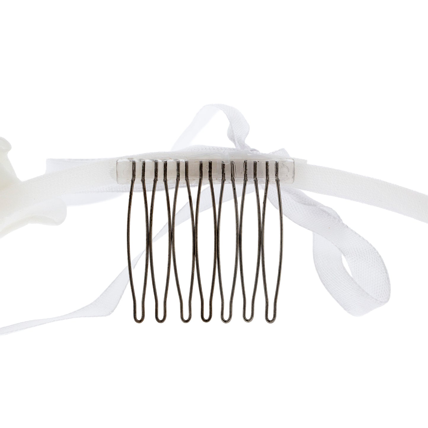 Coroncina con Rose e Pettinino per Prima Comunione - Diametro 22 cm