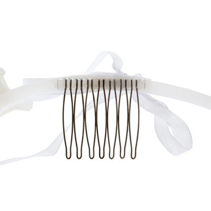 Coroncina con Rose e Pettinino per Prima Comunione - Diametro 22 cm