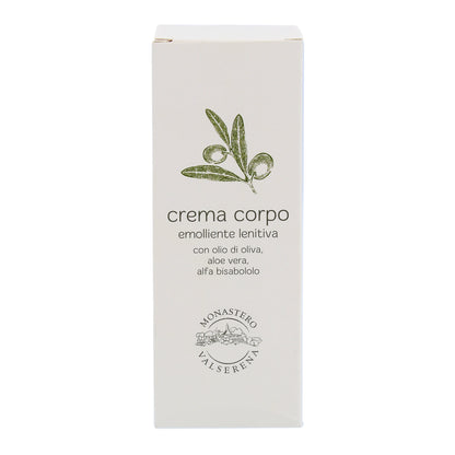 Crema corpo emolliente e lenitiva. Confezione da 150 ml