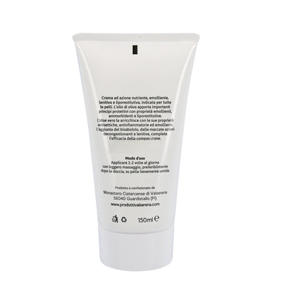Crema corpo emolliente e lenitiva. Confezione da 150 ml