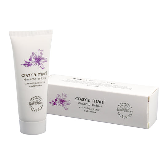 Crema mani idratante e lenitiva. Confezione da 75 ml