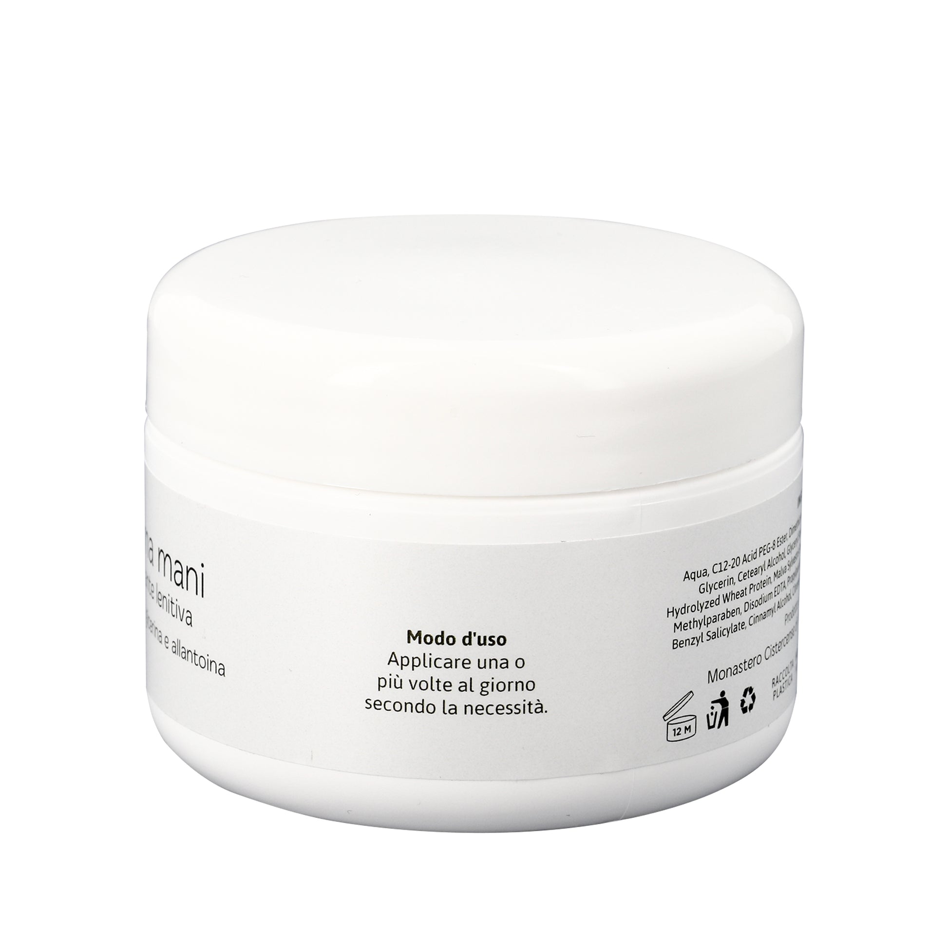 Crema mani idratante e lenitiva. Confezione da 200 ml