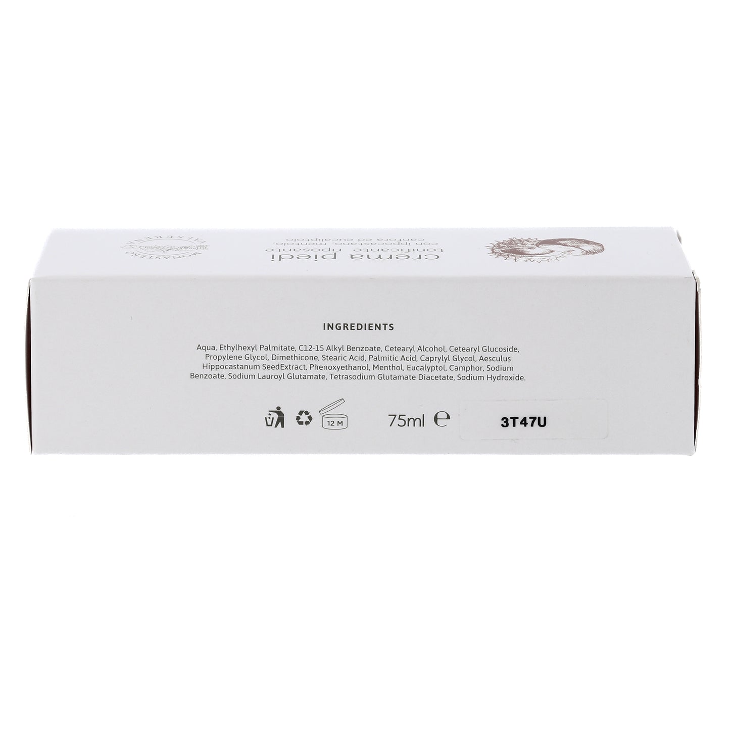 Crema piedi tonificante e riposante. Confezione da 75 ml