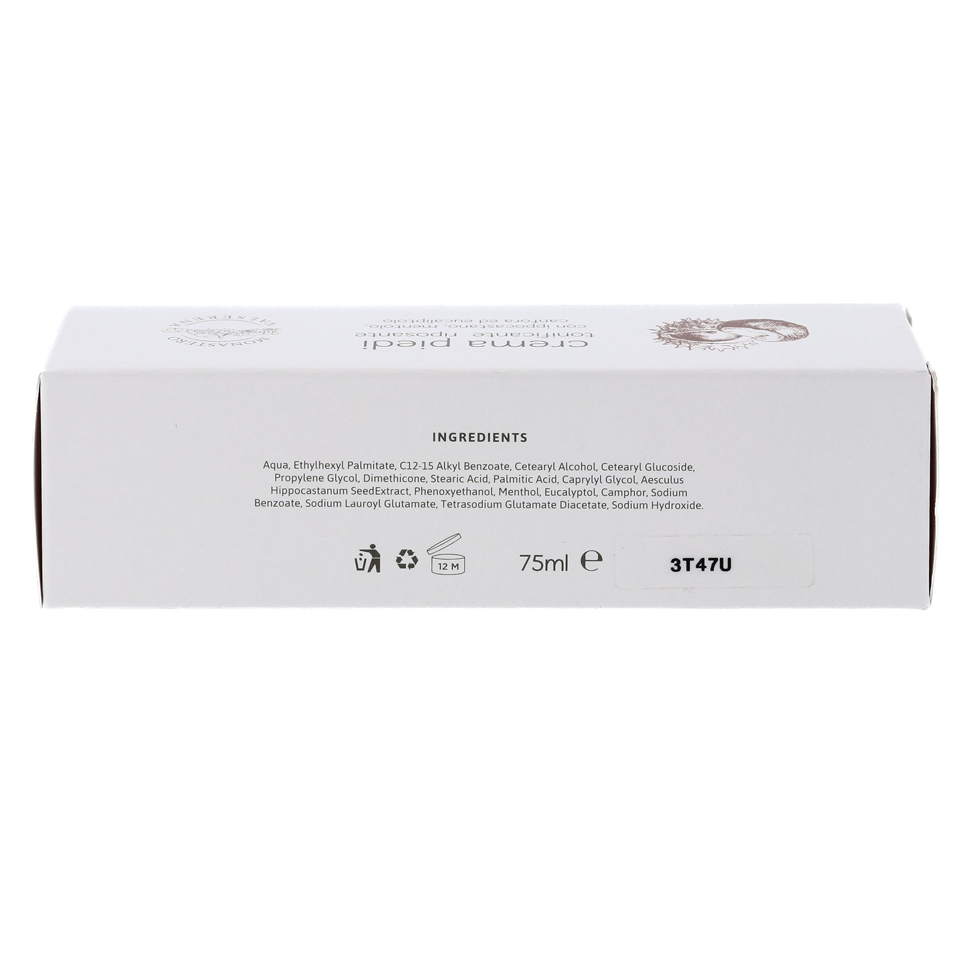 Crema piedi tonificante e riposante. Confezione da 75 ml