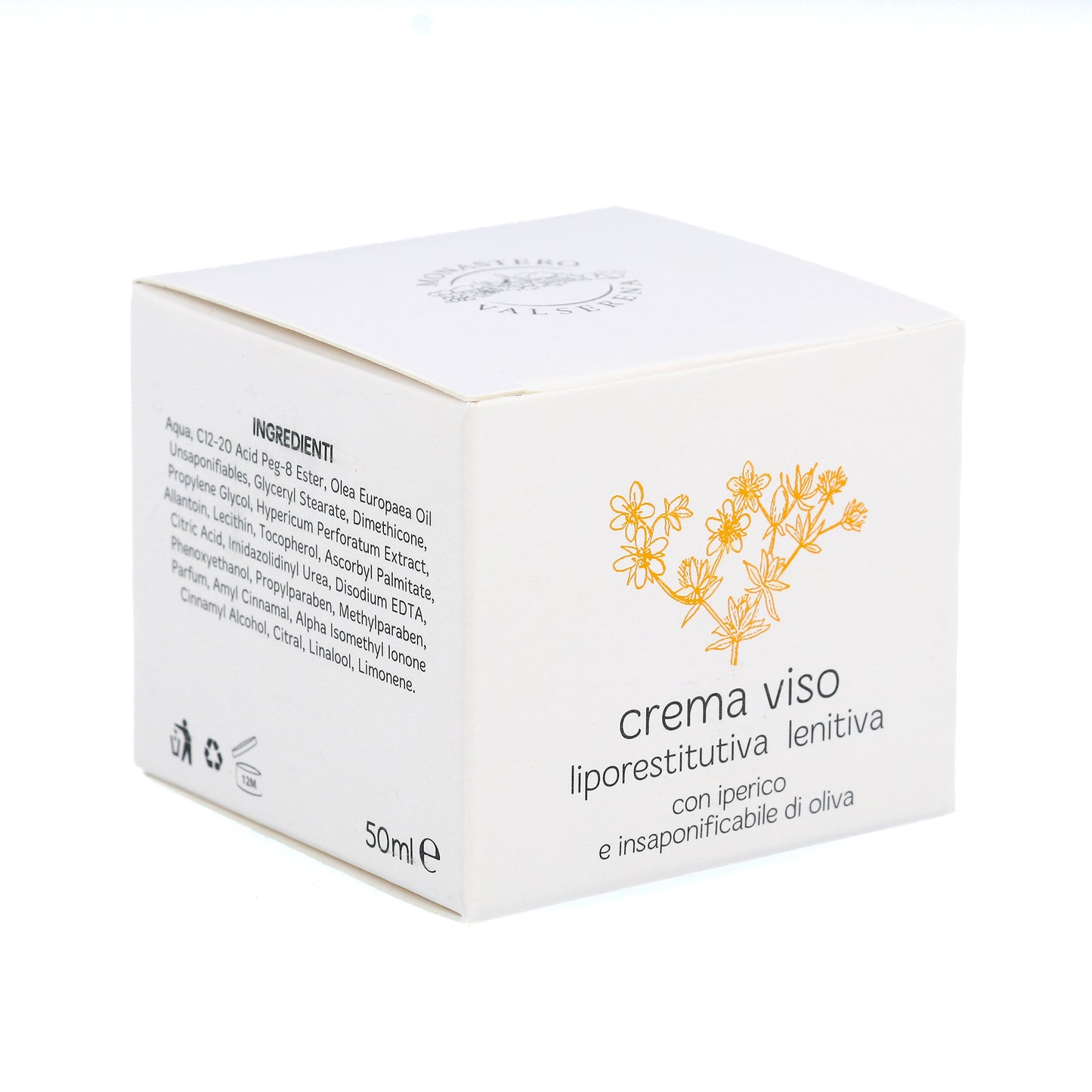 Crema viso liporestitutiva e lenitiva. Confezione da 50 ml