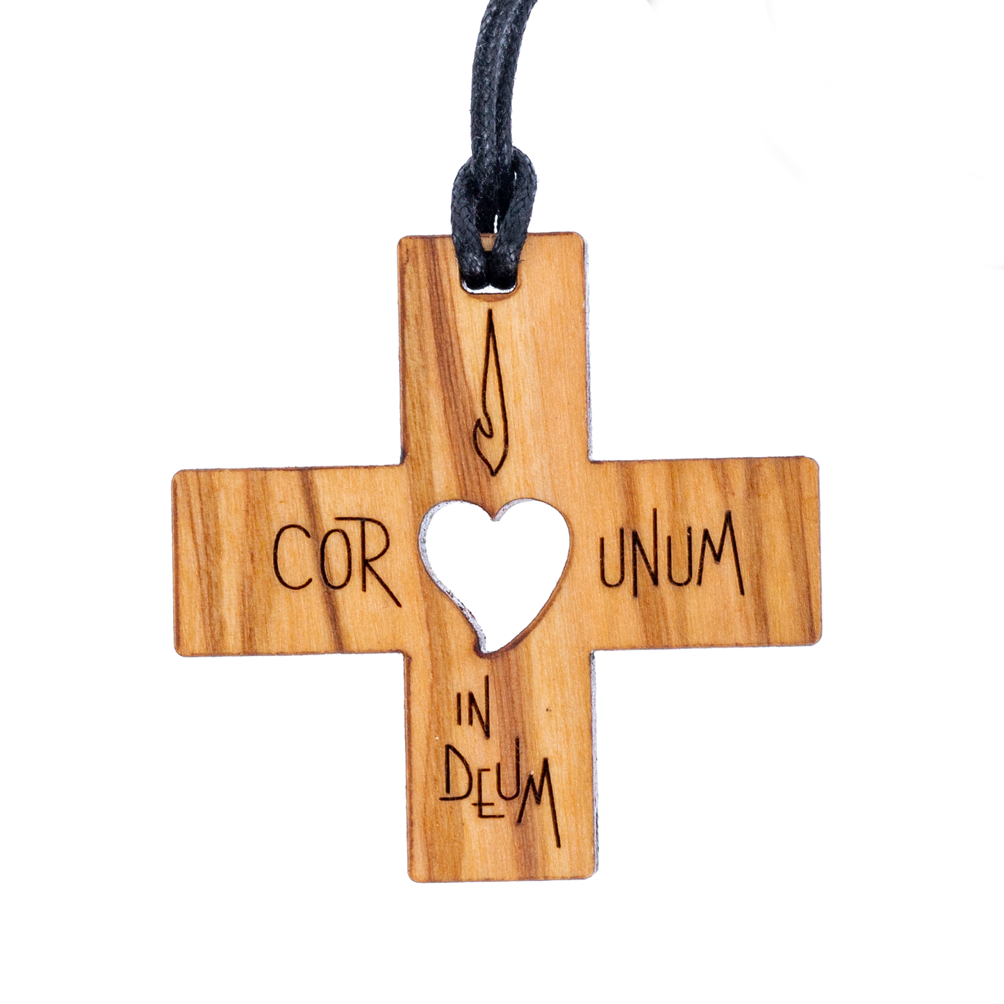 Croce Agostiniana con scritta Cor Unum in Deum. Dimensioni 4x4 cm