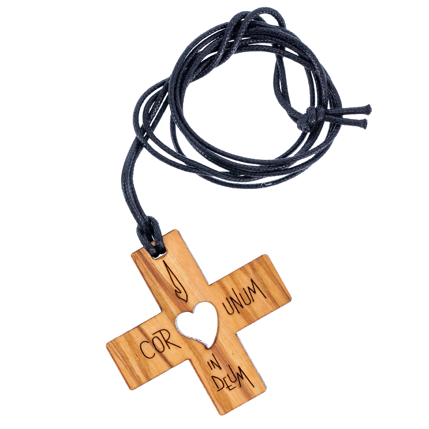 Croce Agostiniana con scritta Cor Unum in Deum. Dimensioni 4x4 cm