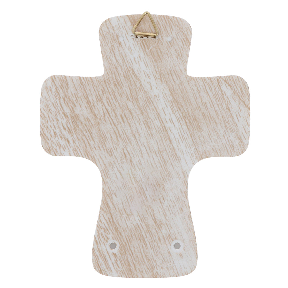 Croce Santa Famiglia con rinnovo delle promesse matrimoniali – Ricordo per benedizione delle famiglie. Dimensioni 10x8 cm
