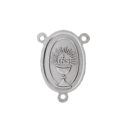 Crociera St. Carlo Acutis, in ottone, retro calice Eucarestia. Dimensioni 1,5x2 cm