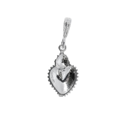 Ciondolo Cuore Votivo smaltato, argento 925