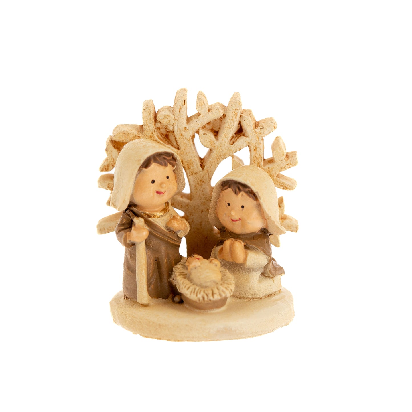 Decorazione natalizia Mini Natività in resina. Altezza 4 cm