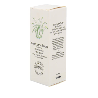 Dopobarba fluido emolliente e riparatore. Confezione da 50 ml