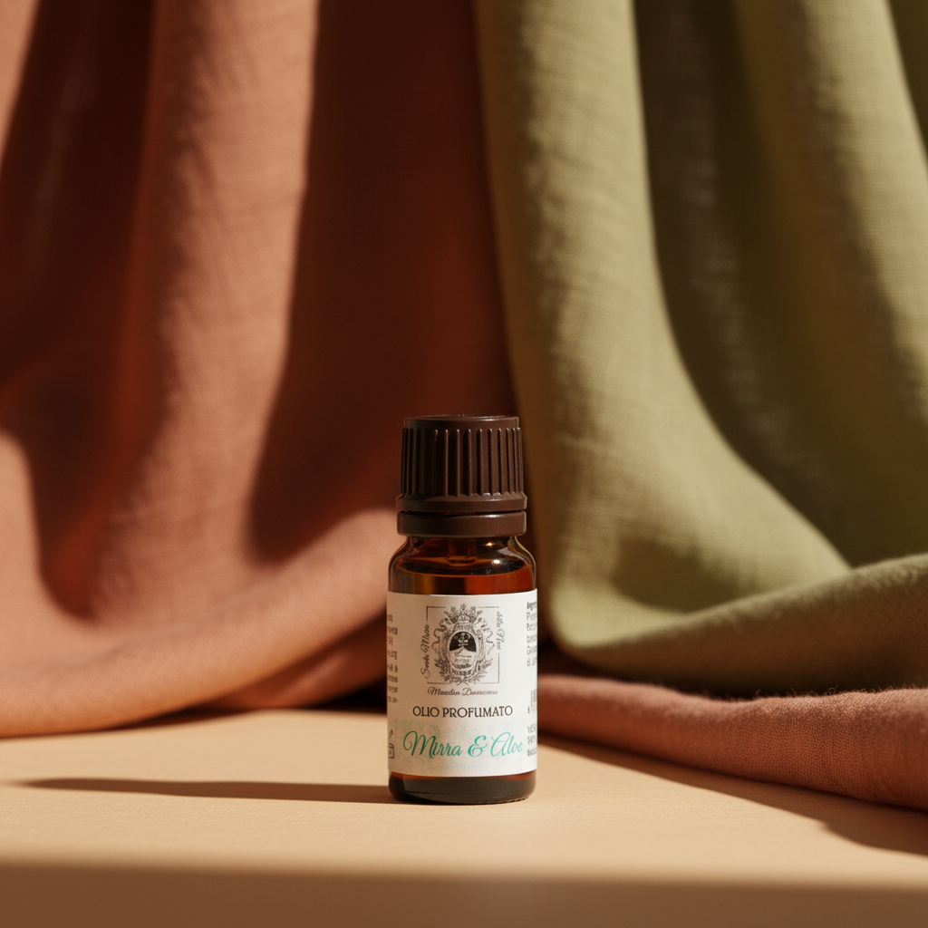 Olio Profumato Mirra e Aloe, Essenze Ispirate alla Sacra Scrittura. 10 ml