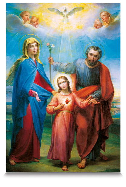 Santino santa Famiglia. Sul retro "Atto di consacrazione alla santa Famiglia"