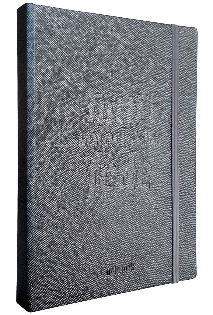 Notebook "Tutti i colori della Fede" con interno a righe  14x21 cm.