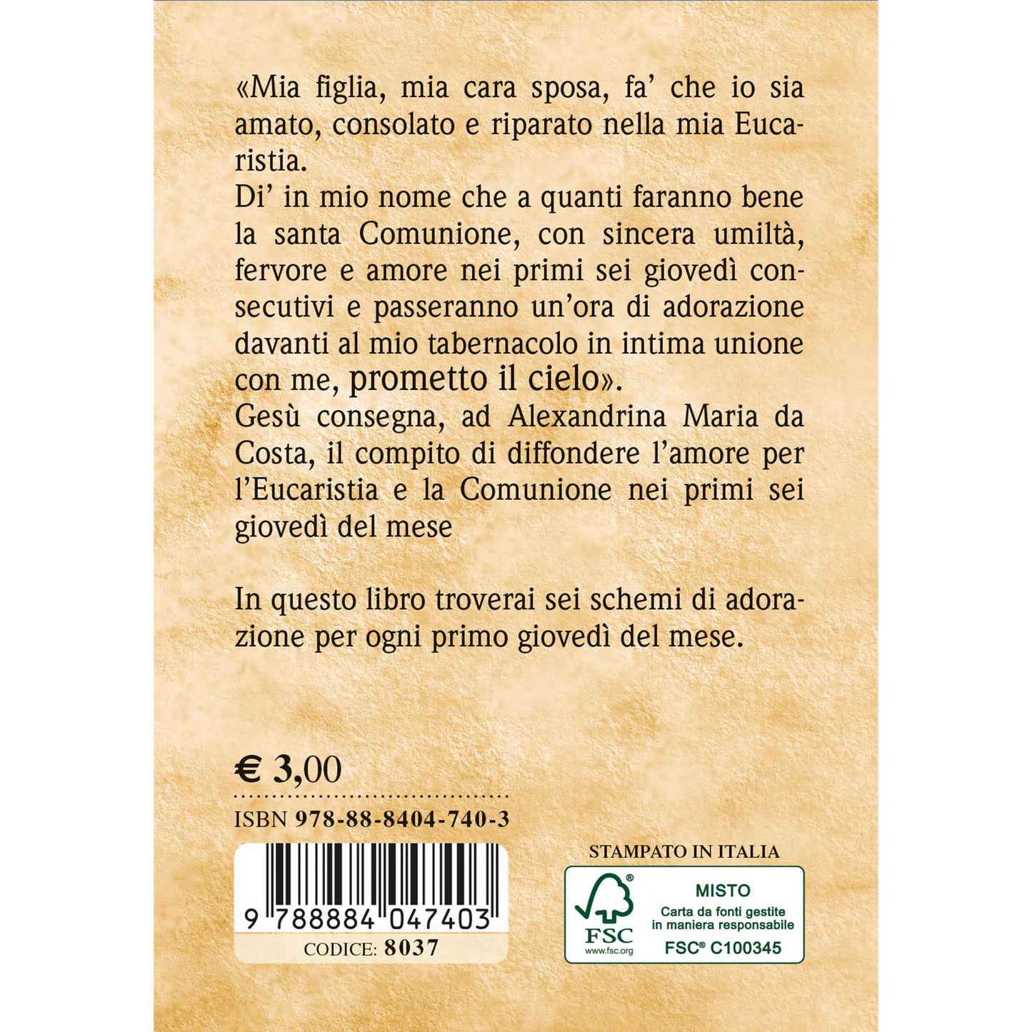 I sei primi giovedì del mese