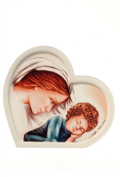 Quadro cuore dipinto, in legno. Dimensioni 6,5x7 cm

