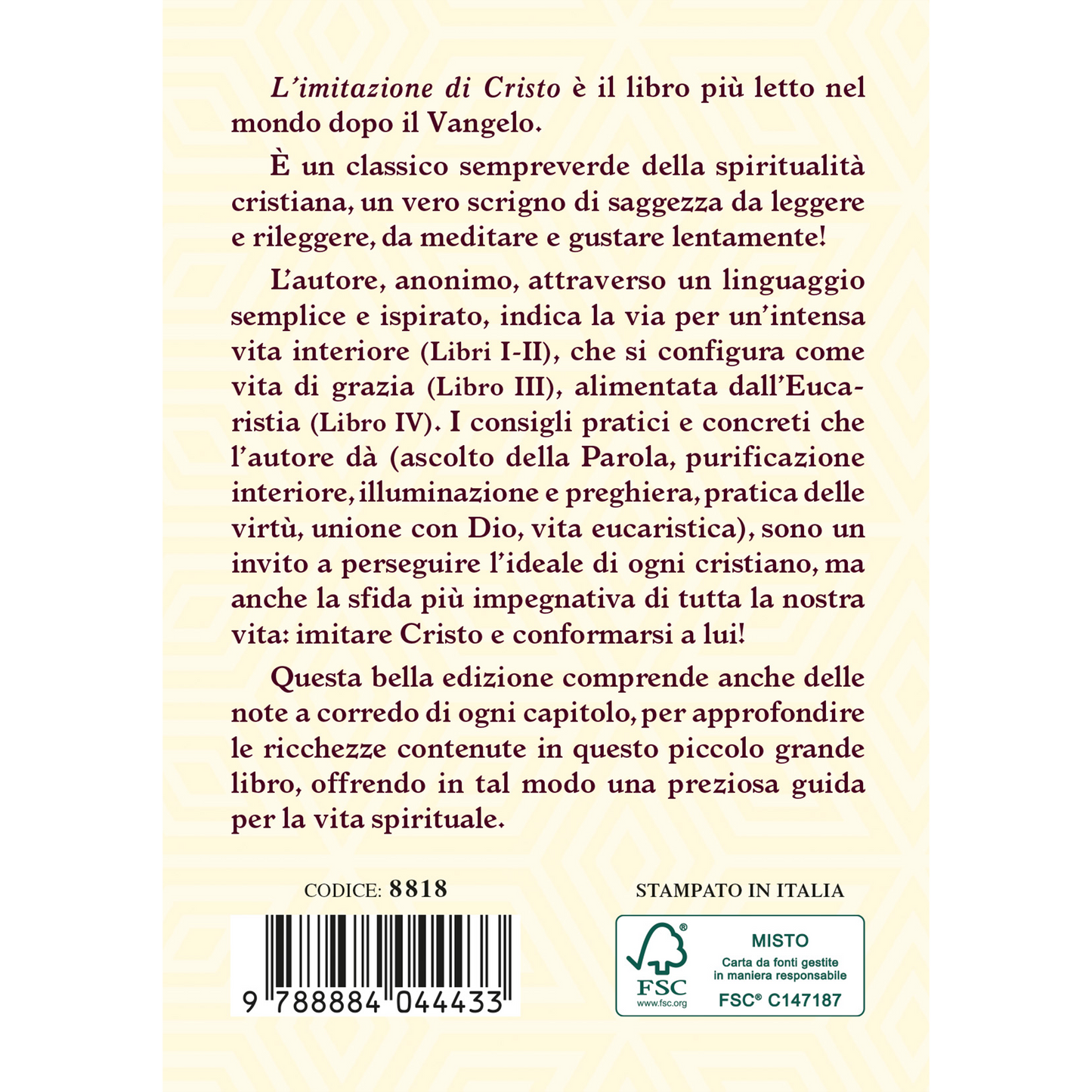 L'imitazione di Cristo. Edizione tascabile