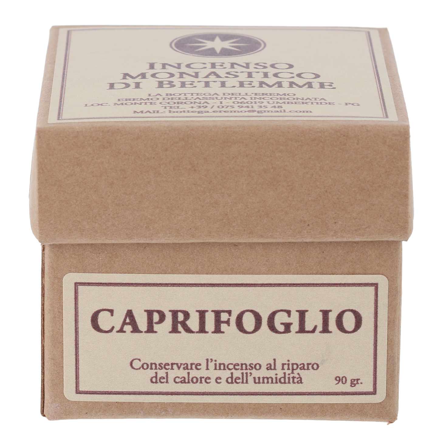 Incenso dei Monaci di Betlemme confezione da 90gr. Profumazione Caprifoglio