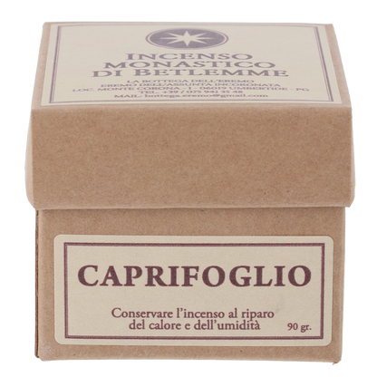 Incenso dei Monaci di Betlemme confezione da 90gr. Profumazione Caprifoglio
