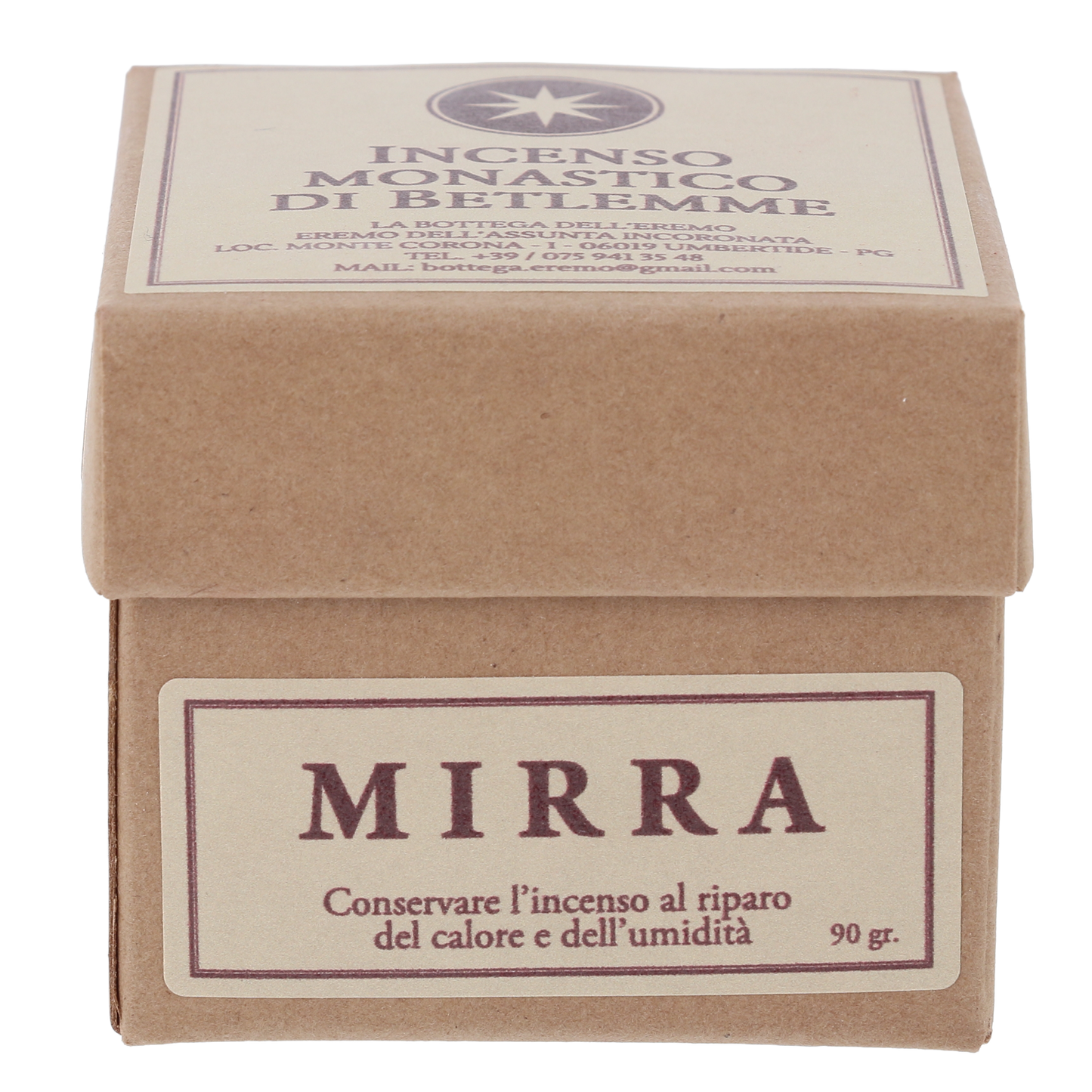 Incenso dei Monaci di Betlemme confezione da 90gr. Profumazione Mirra
