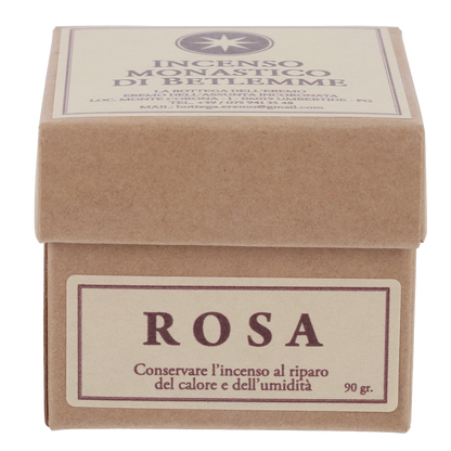 Incenso dei Monaci di Betlemme confezione da 90gr. Profumazione Rosa