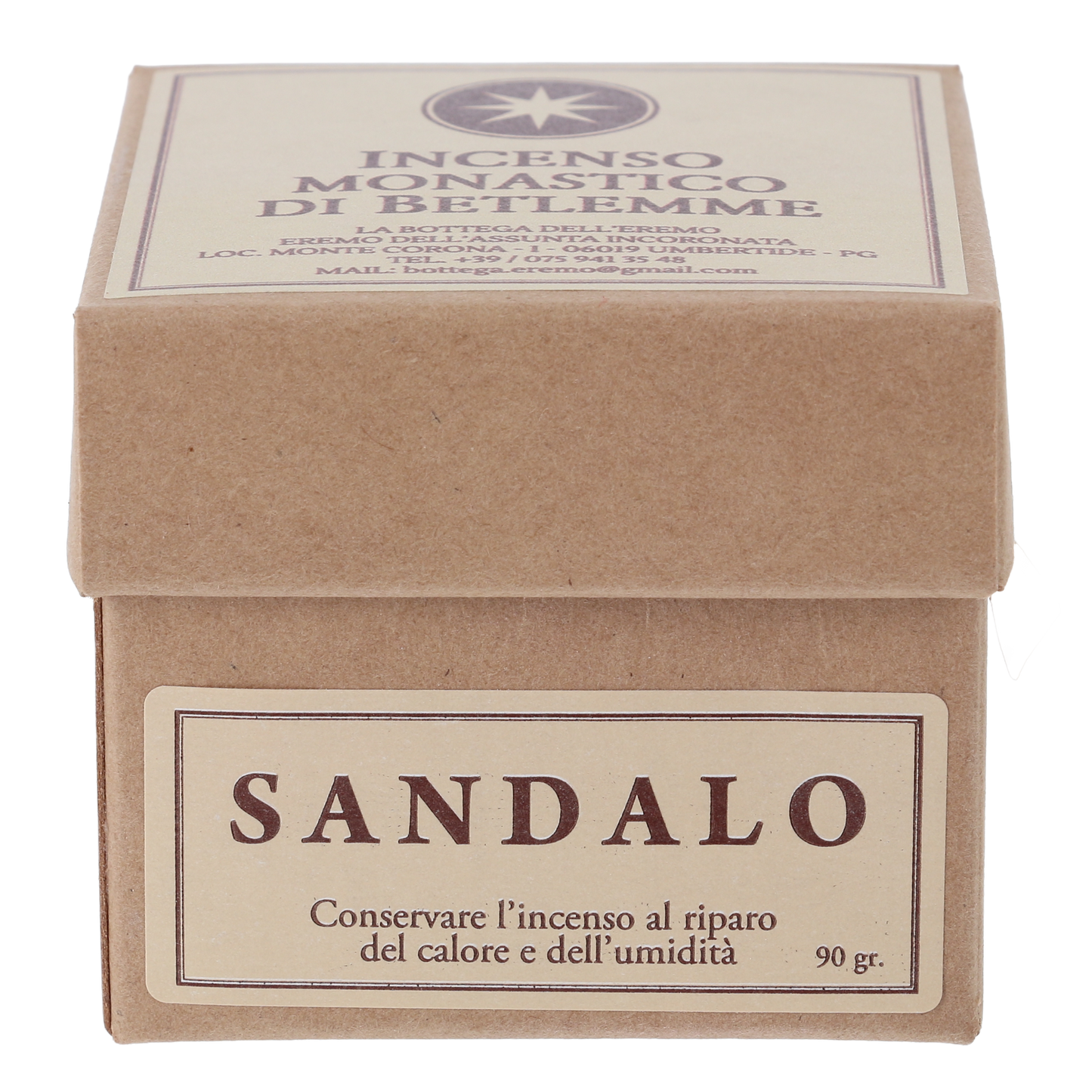 Incenso dei Monaci di Betlemme confezione da 90gr. Profumazione Sandalo