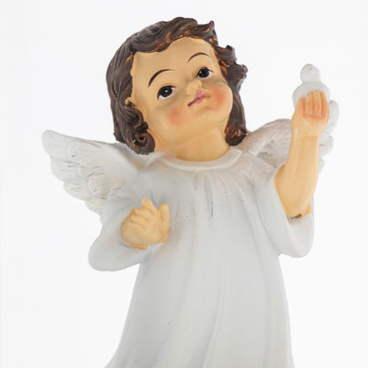 Lampada a luce solare con Angelo. Altezza 16 cm