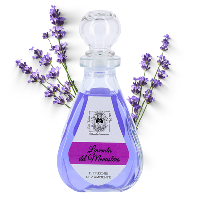 Diffusore per Ambienti, Lavanda del Monastero, con Bastoncini, Profumatore Casa. 250 ml