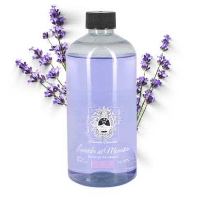 Ricarica per Diffusore Ambienti, Lavanda del Monastero, Profumatore Casa. 500 ml