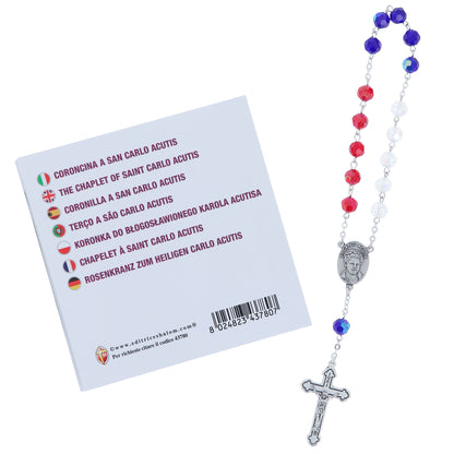 Coroncina a San Carlo Acutis con opuscolo multilingua