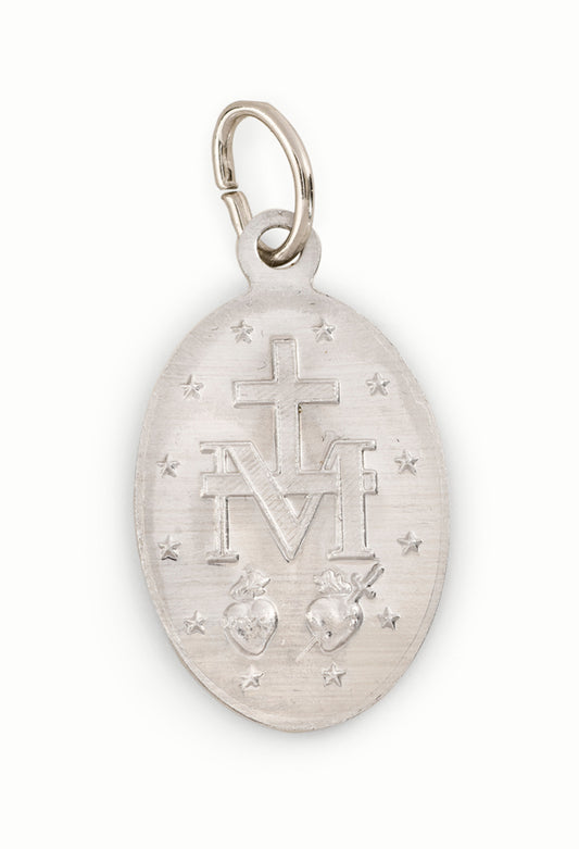 Medaglia Miracolosa in alluminio in lingua inglese. Altezza 2,2 cm