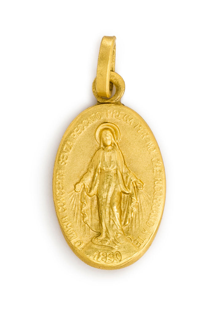 Medaglia Miracolosa in oro 18K. Altezza 1,2 cm
