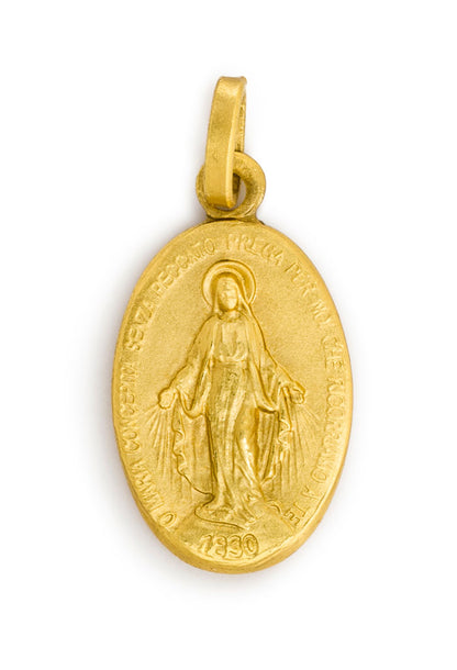 Medaglia Miracolosa in oro 18K. Altezza 1,2 cm