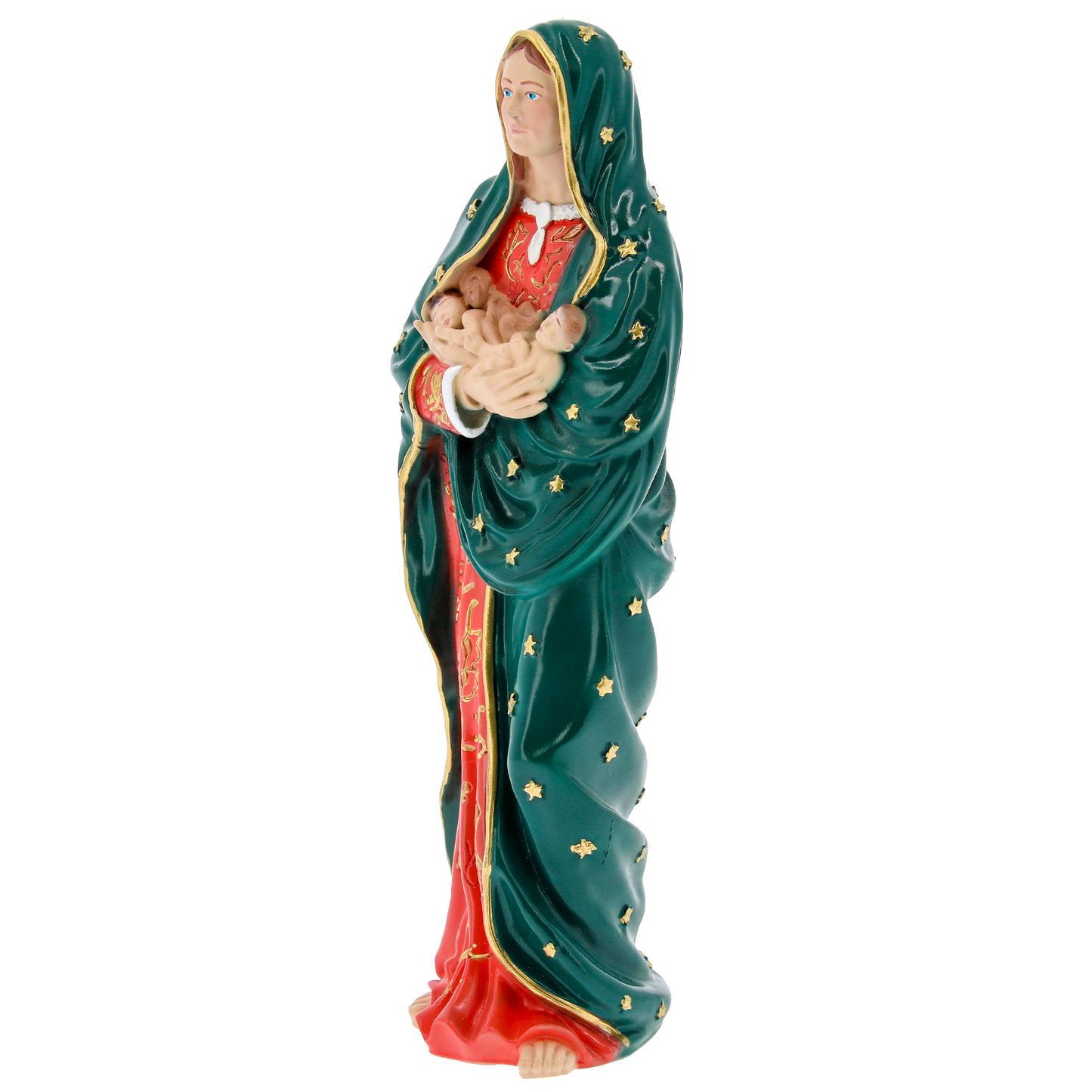 Statua Madonna dei bimbi mai nati, in polvere di marmo. Altezza 20 cm