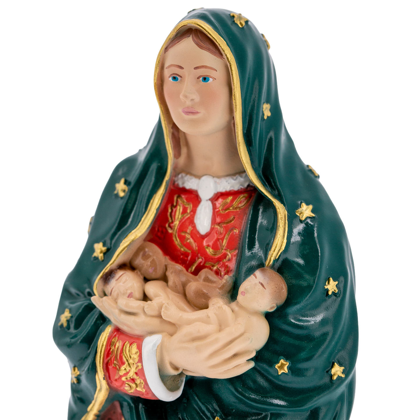 Statua Madonna dei bimbi mai nati, in polvere di marmo. Altezza 20 cm