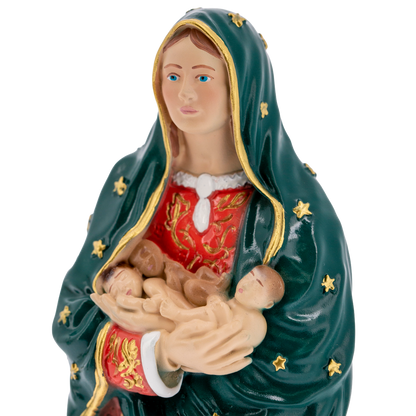 Statua Madonna dei bimbi mai nati, in polvere di marmo. Altezza 20 cm