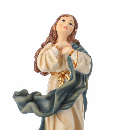 Statua Madonna Immacolata del Murillo in resina. Altezza 22 cm