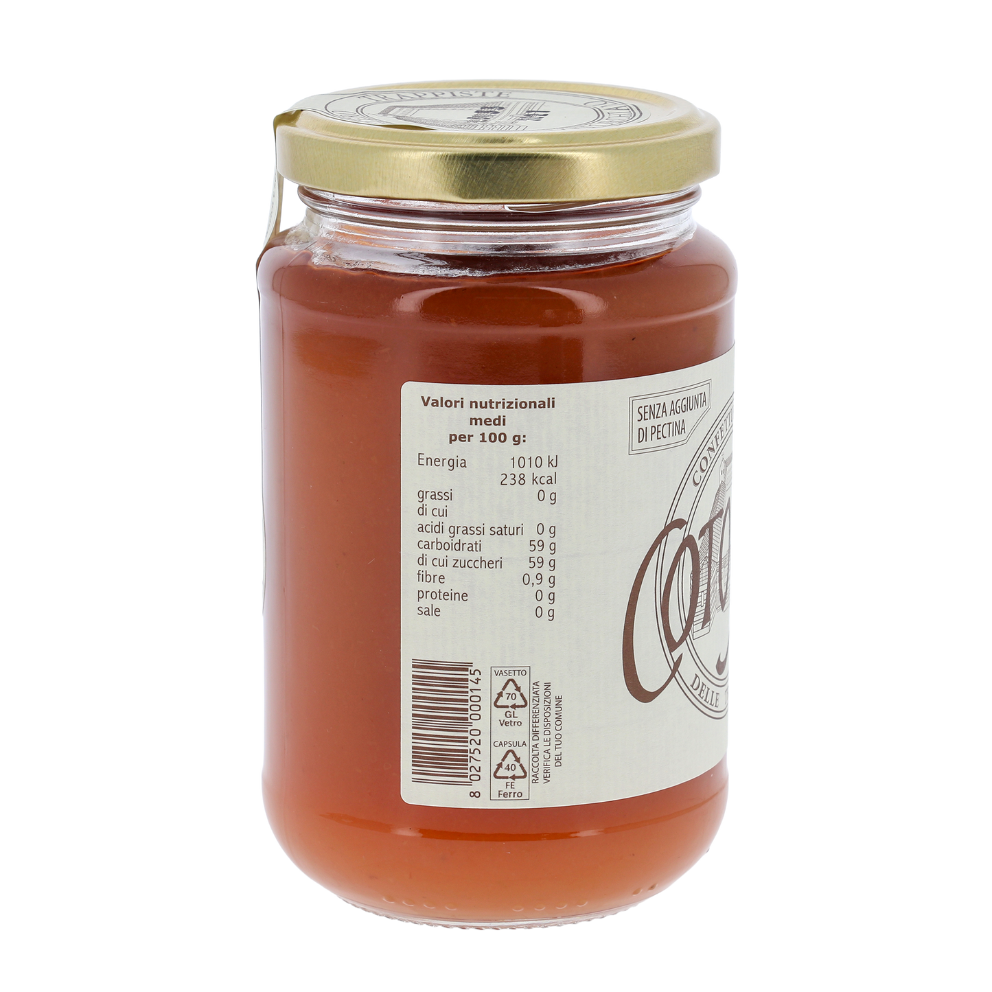Confettura extra di Cotogne, in vaso 400g. Monache trappiste