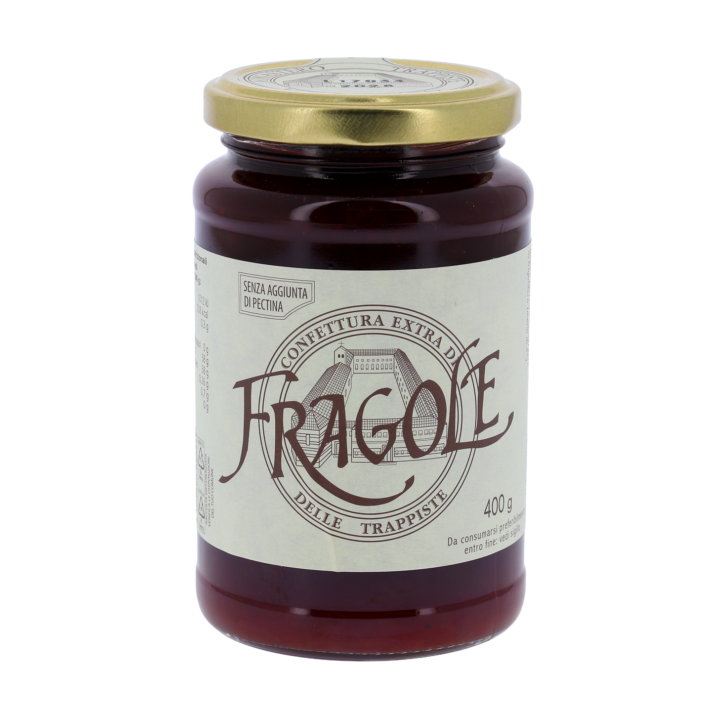 Confettura extra di Fragole, in vaso 400g. Monache trappiste