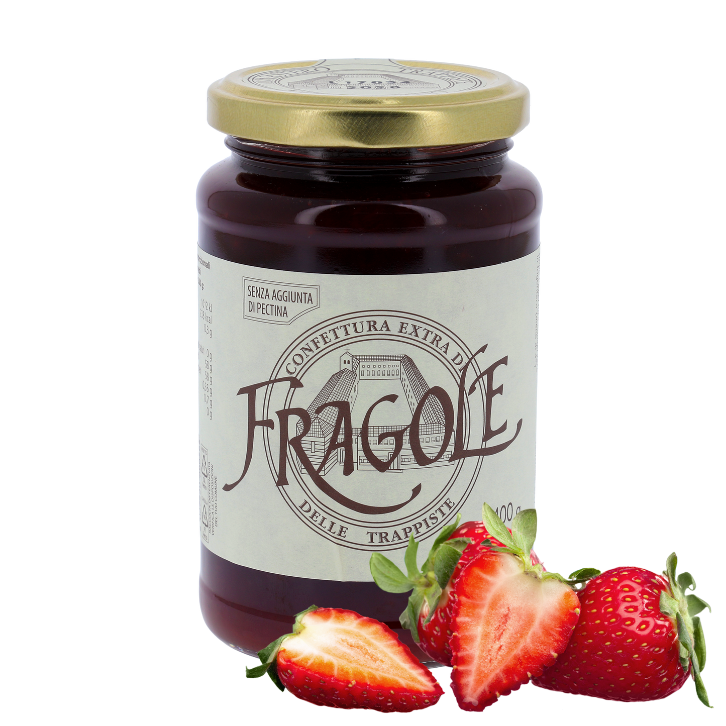 Confettura extra di Fragole, in vaso 400g. Monache trappiste