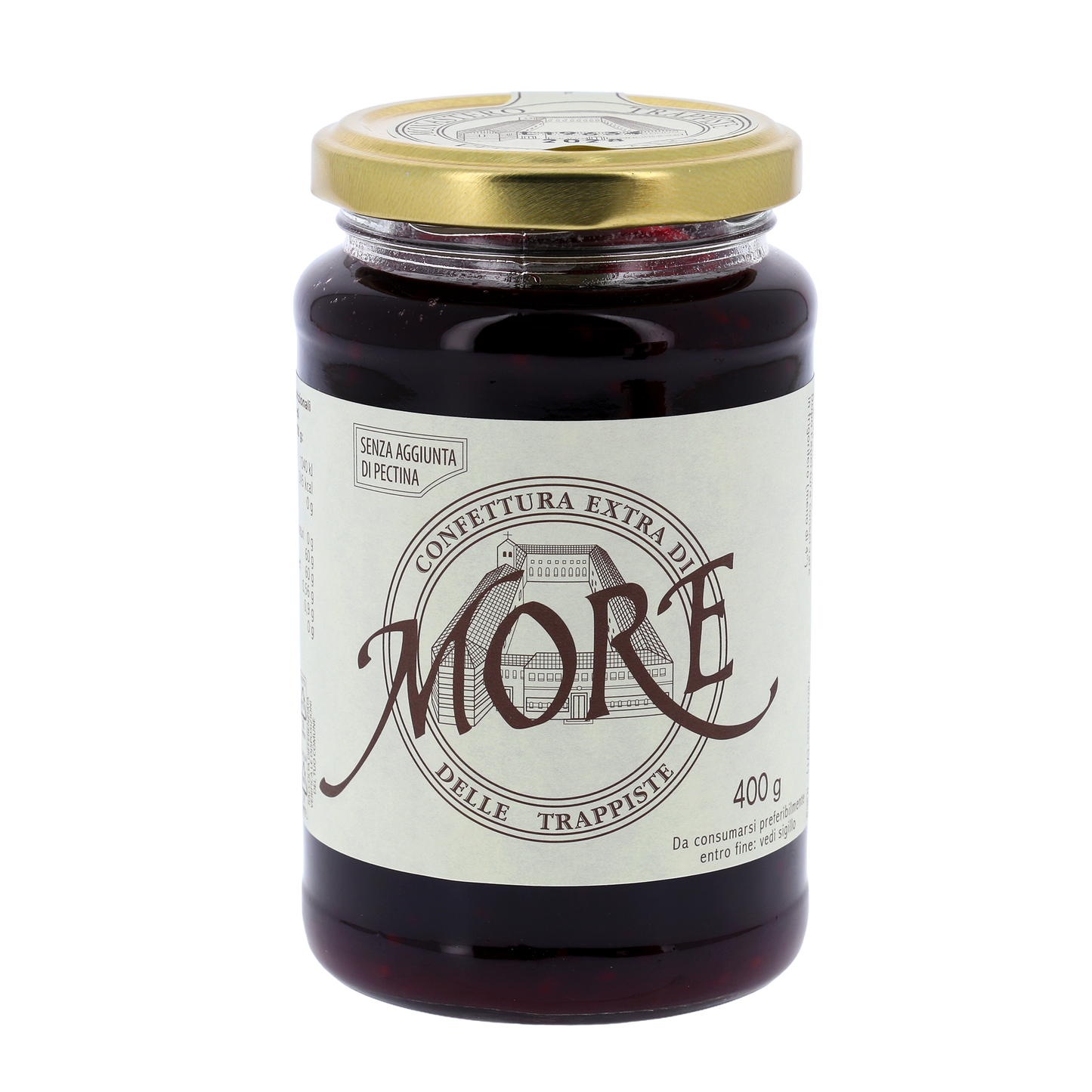 Confettura extra di More, in vaso 400g. Monache trappiste
