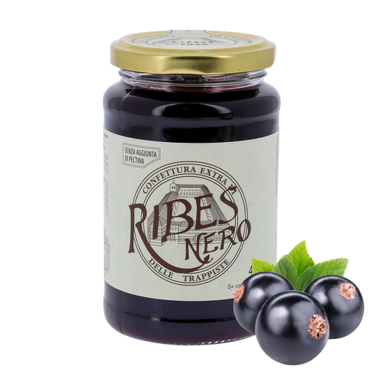 Confettura extra di Ribes Nero, in vaso 400g. Monache trappiste