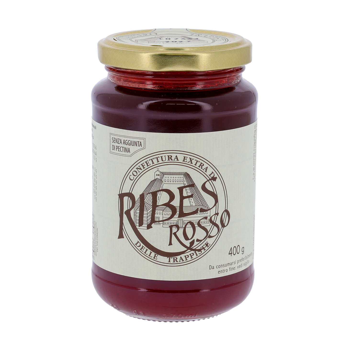 Confettura extra di Ribes Rosso, in vaso 400g. Monache trappiste
