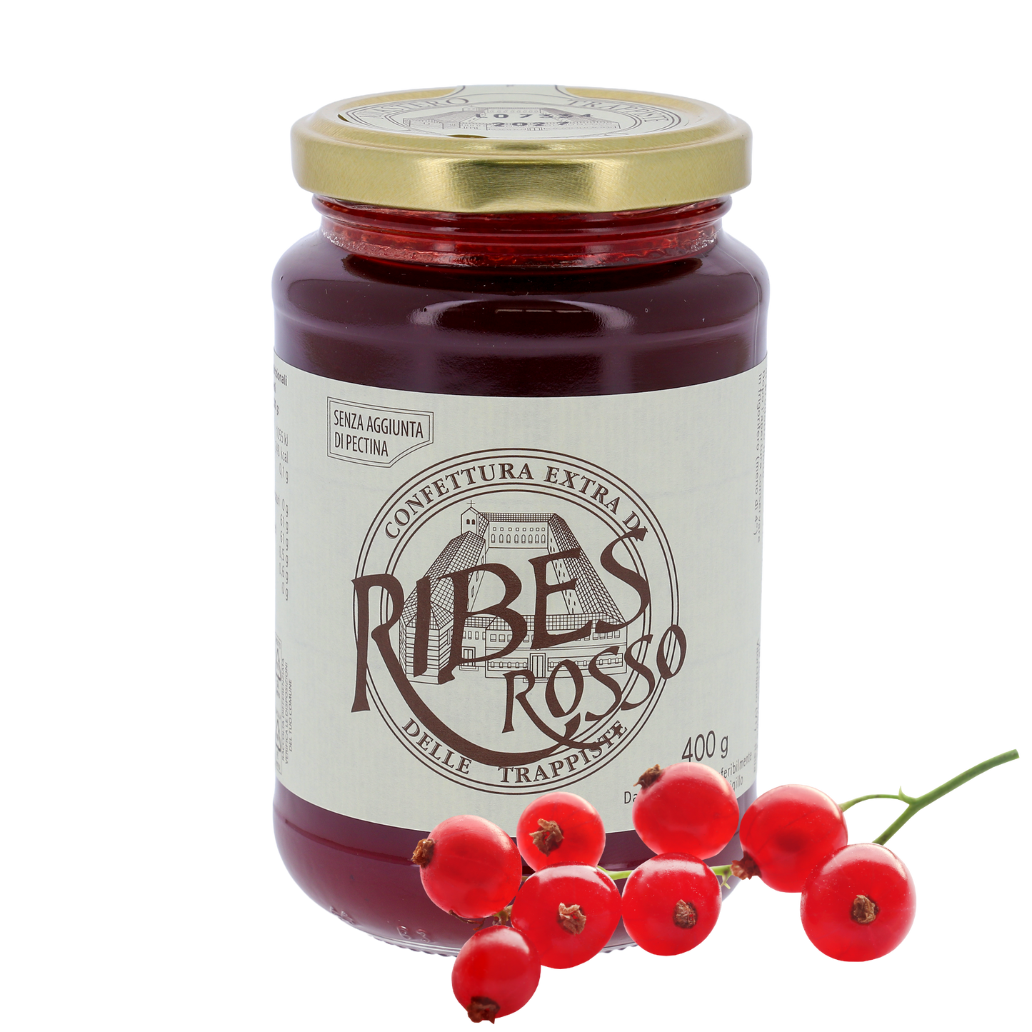 Confettura extra di Ribes Rosso, in vaso 400g. Monache trappiste