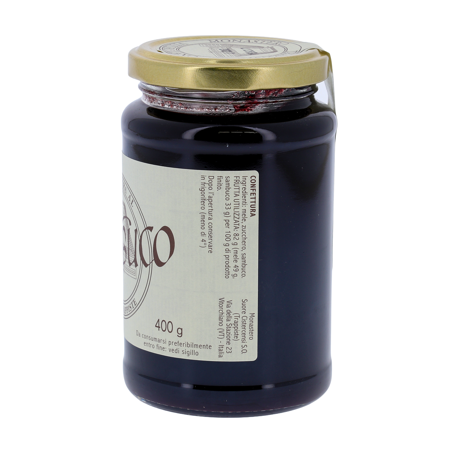 Confettura di Sambuco, in vaso 400g. Monache trappiste
